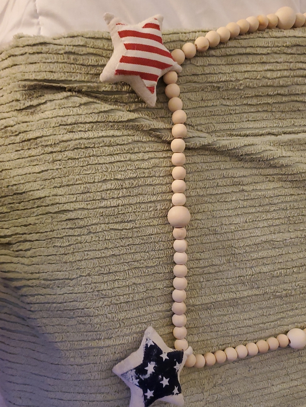 Martha Stewart Patriotic Star Bead Garland - Red, White & Blue - Picture 4 of 5